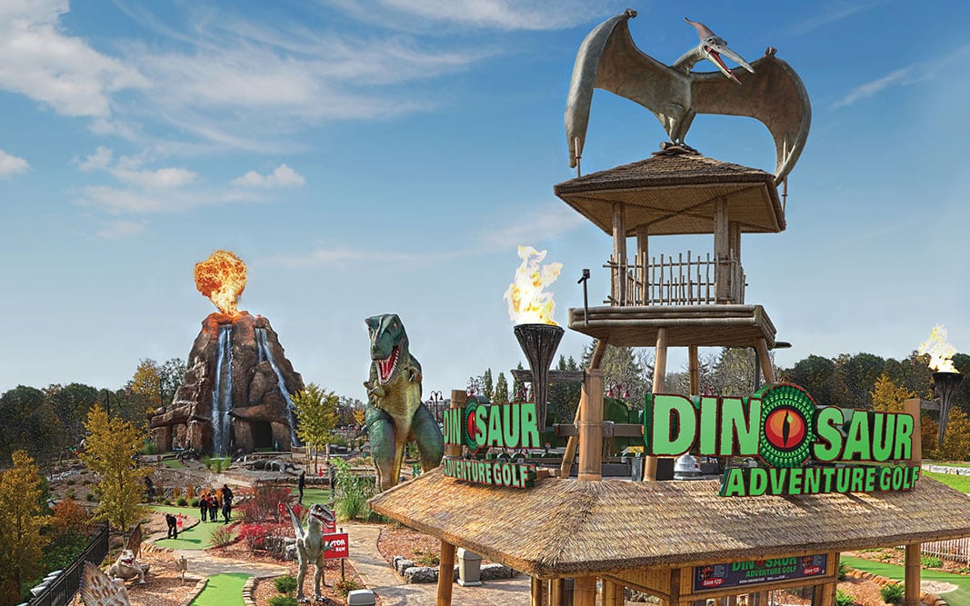 Dinosaur-Adventure-Golf-Clifton-Hill-Niagara-Falls-Tourism Dinosaur Adventure Golf on Clifton Hill in Niagara Falls, Ontario